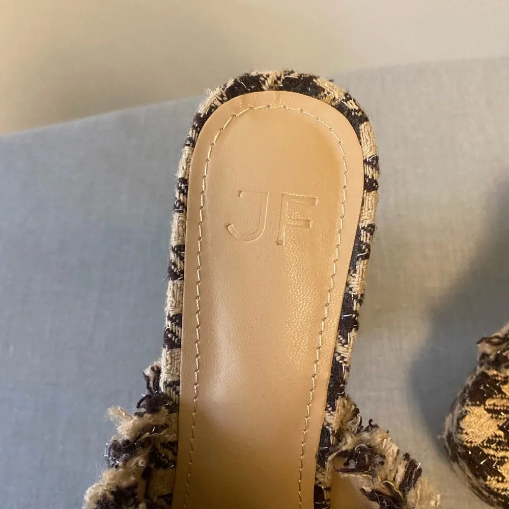 Just Fab Camel Houndstooth heels size 6.5 - Picture 4 of 4